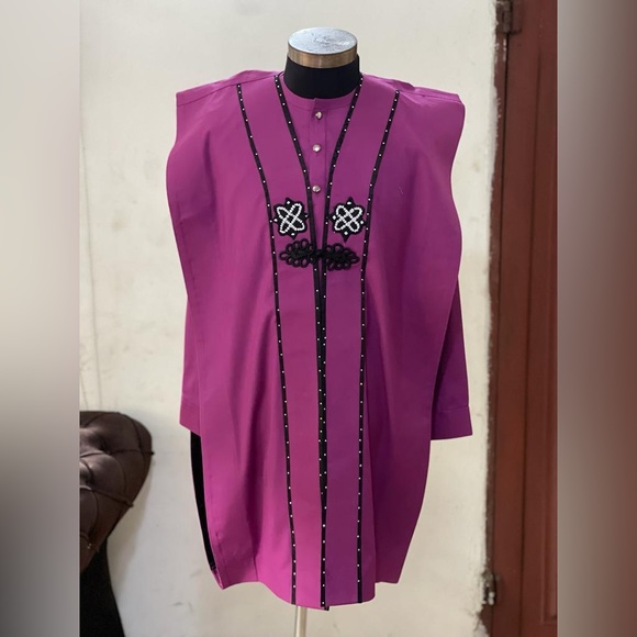 Men African 3 pcs Clothing Suits, Men's African Traditional Luxury Pattern - Picture 3 of 4